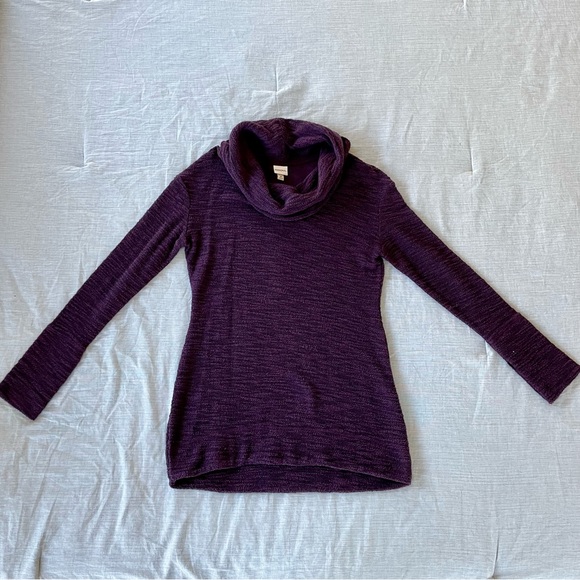 Purple Cowl Neck Sweater - Picture 2 of 7